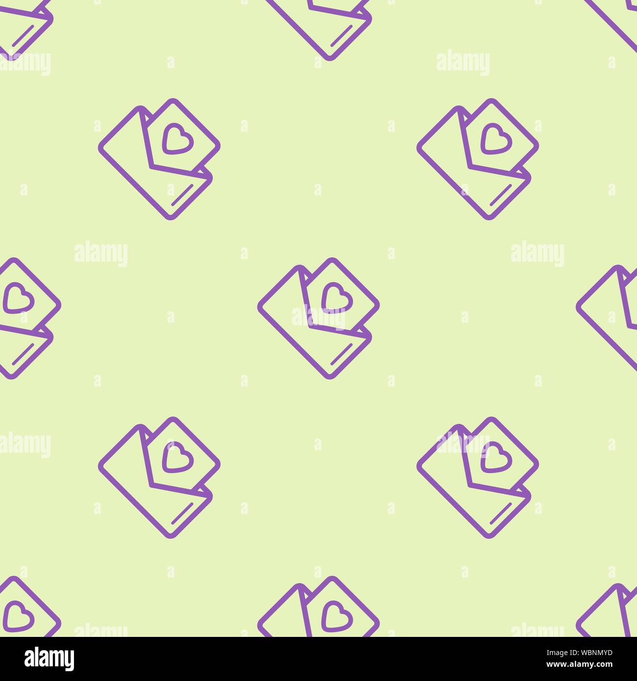 Wedding background seamless vector pattern in modern flat style. Stock Vector