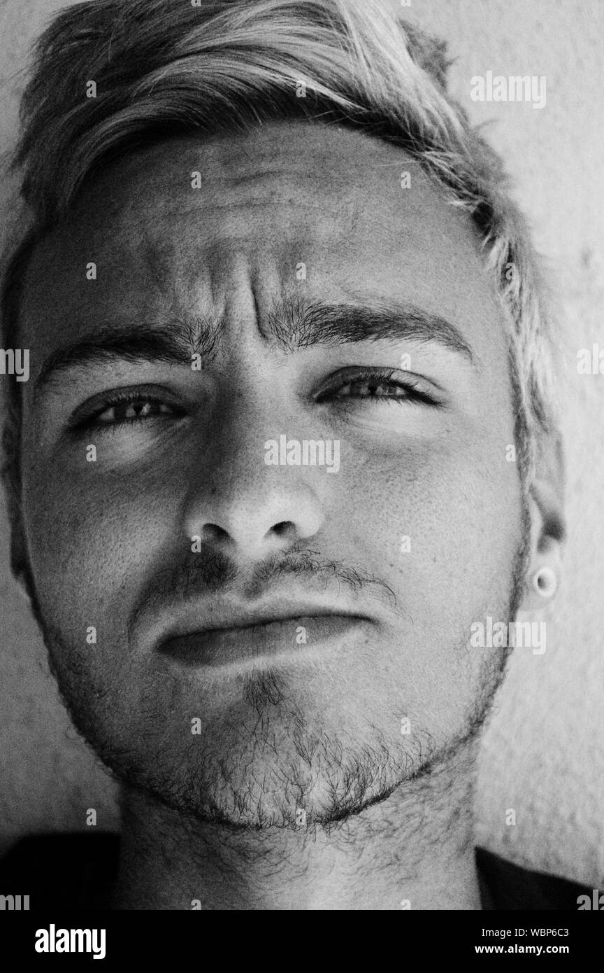 Man Dyed Hair Black And White Stock Photos Images Alamy