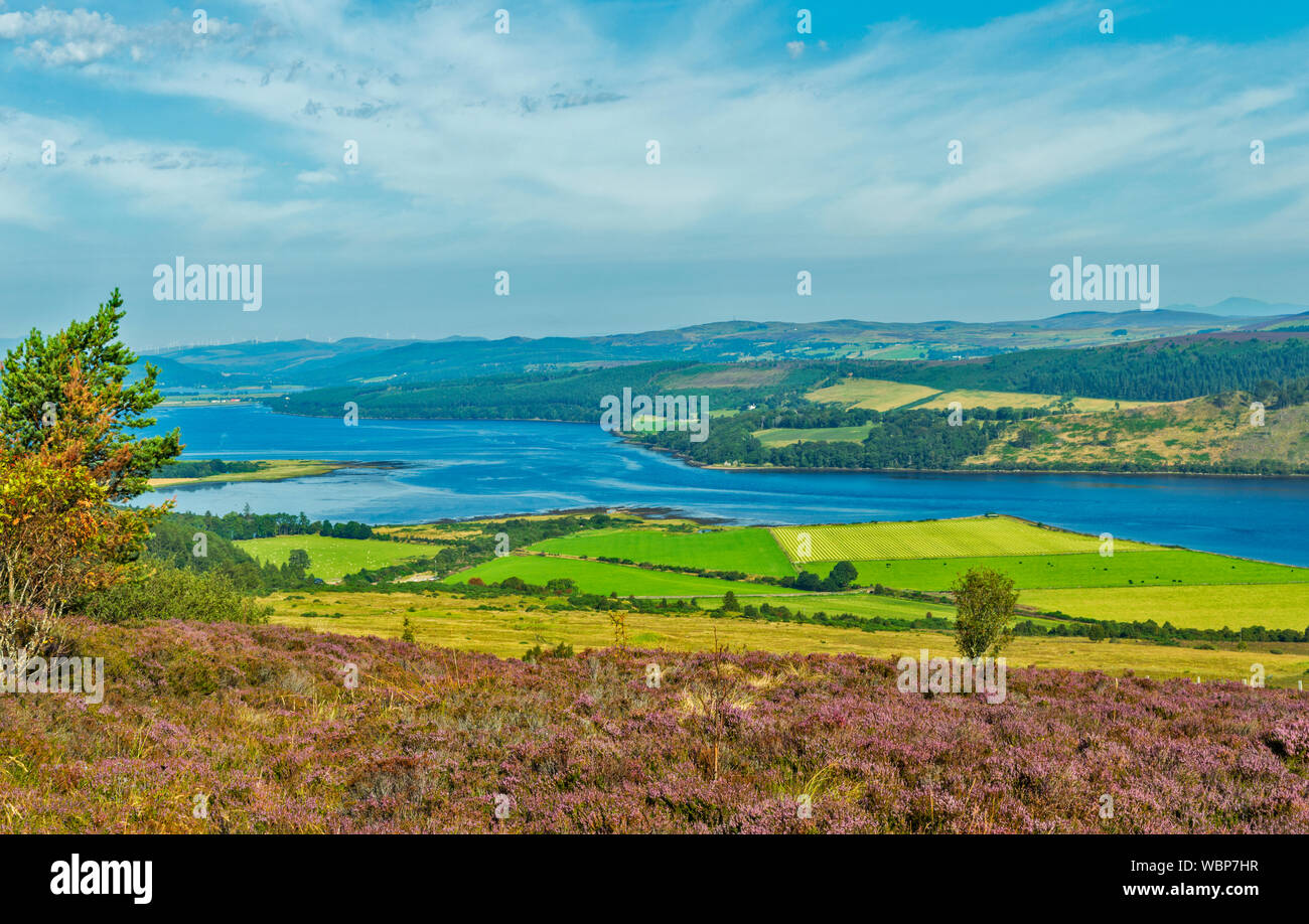STRUIE HILL ROSS AND CROMARTY SCOTLAND VIEW IN SUMMER OVERLOOKING THE