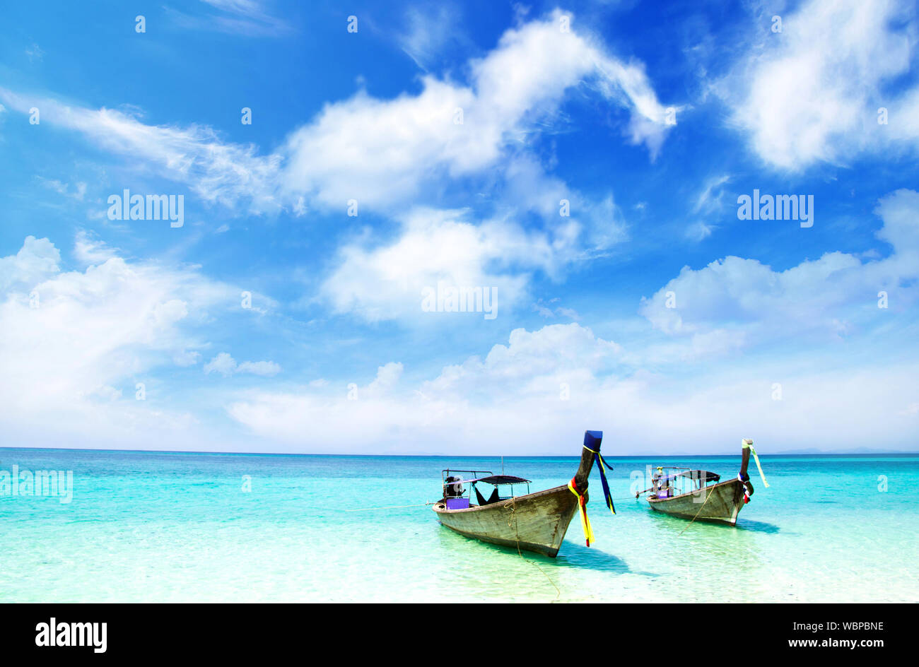 Thailand Beach Summer Background Stock Photo