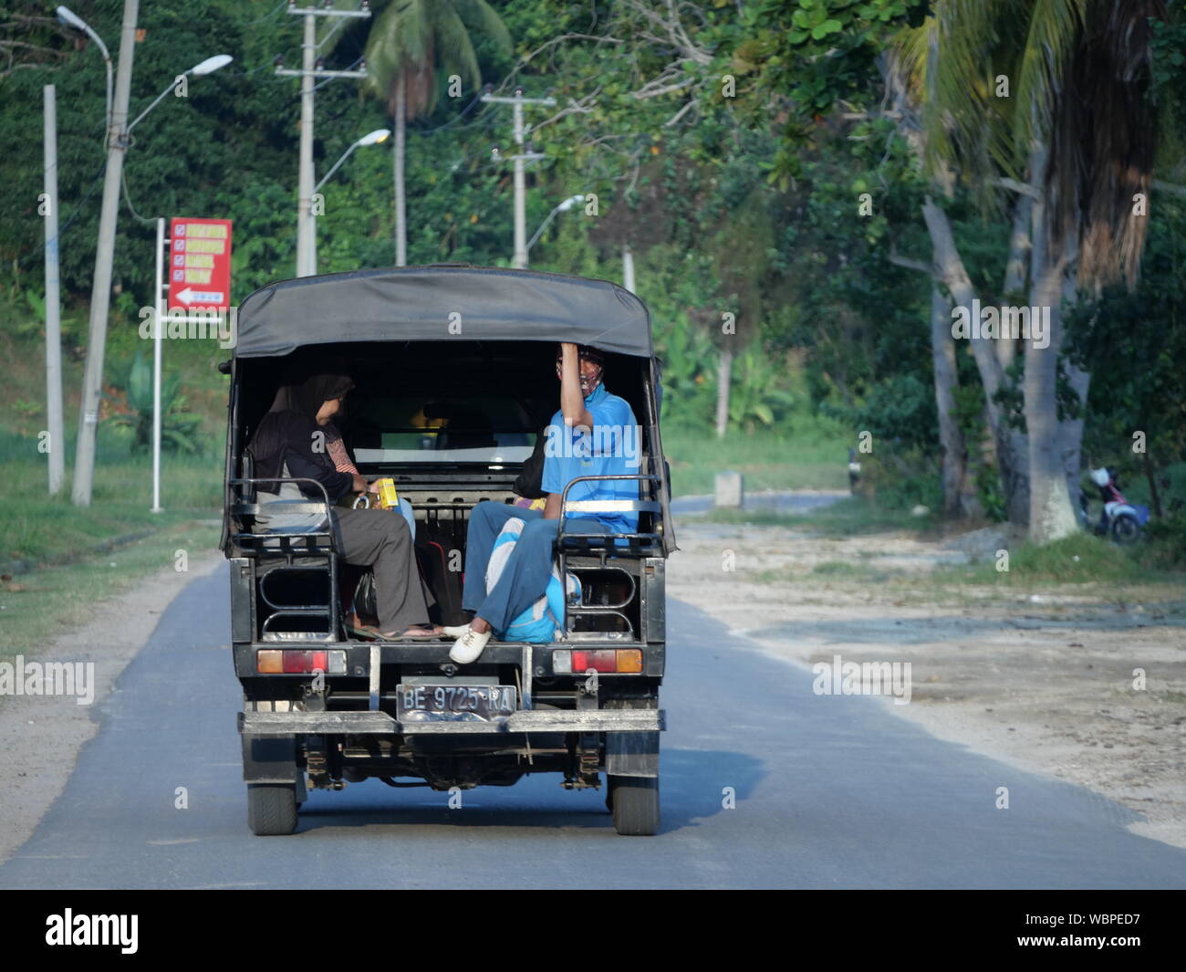 The man in the car, Indonesia Stock Photo