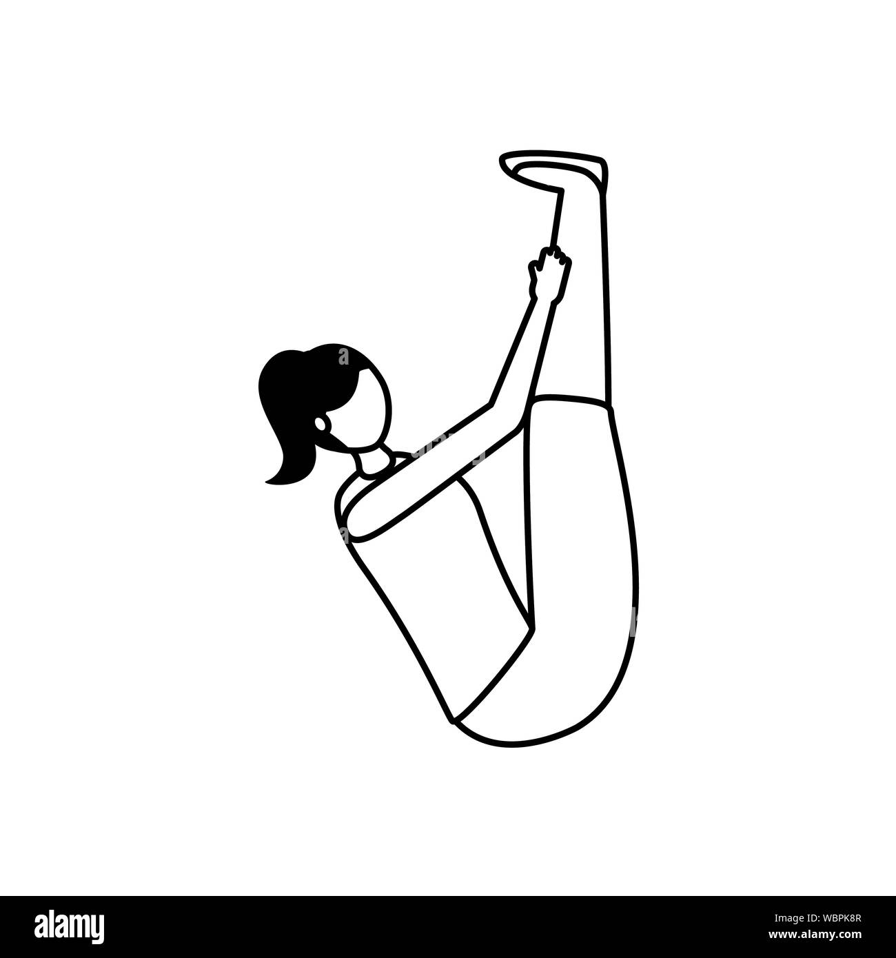 Girl doing yoga pose vector design Stock Vector Image & Art - Alamy