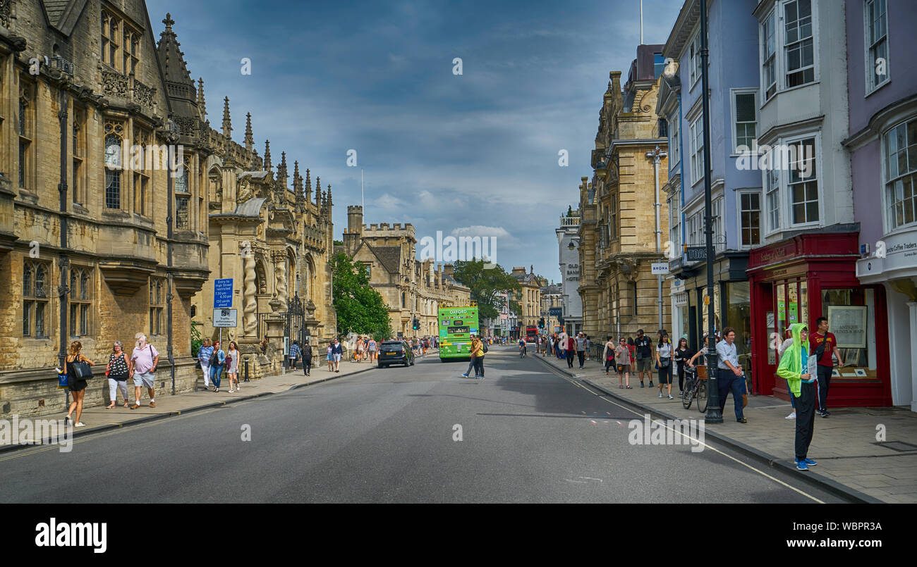 the high street oxford Stock Photo