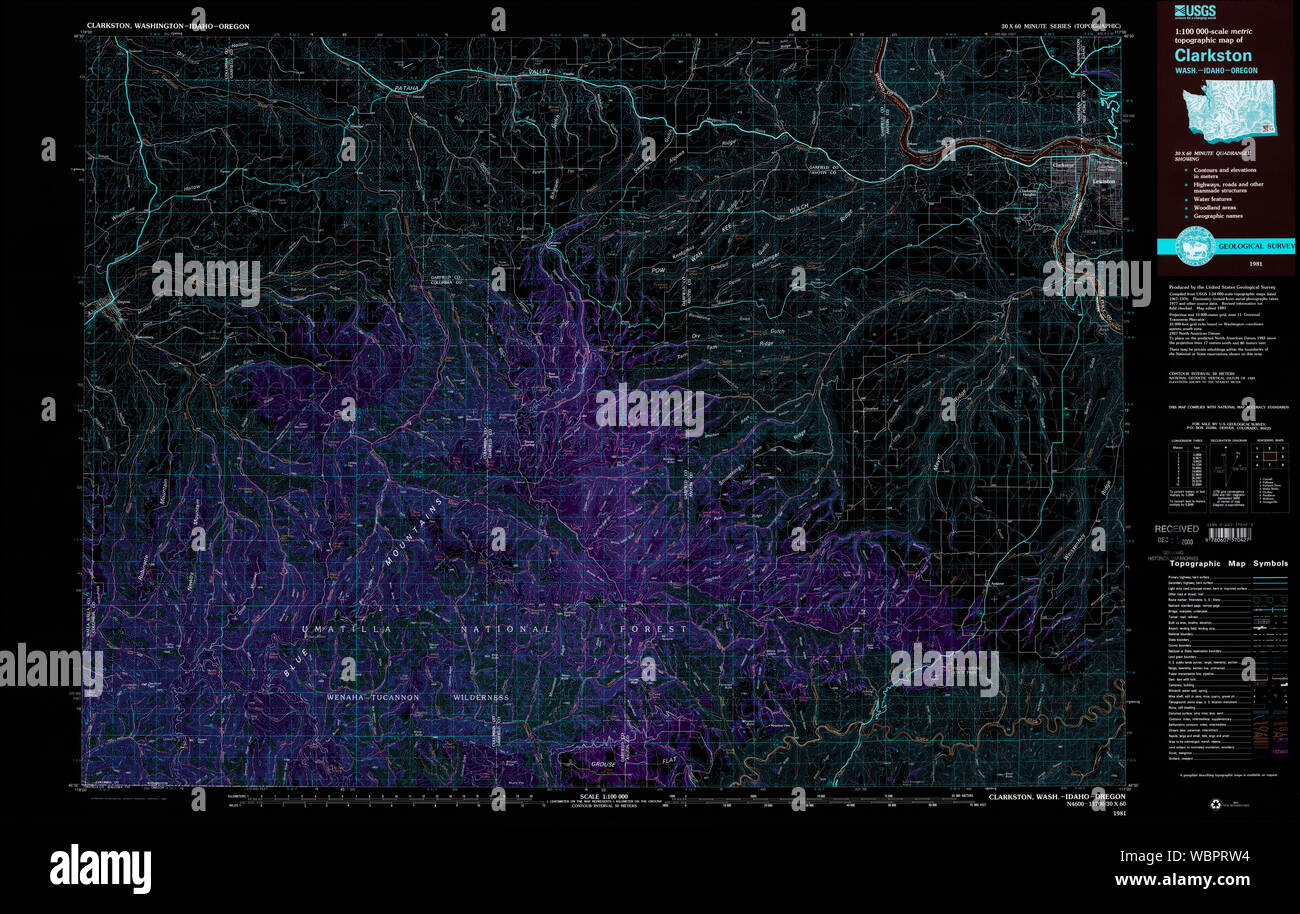 Clarkston washington map hires stock photography and images Alamy