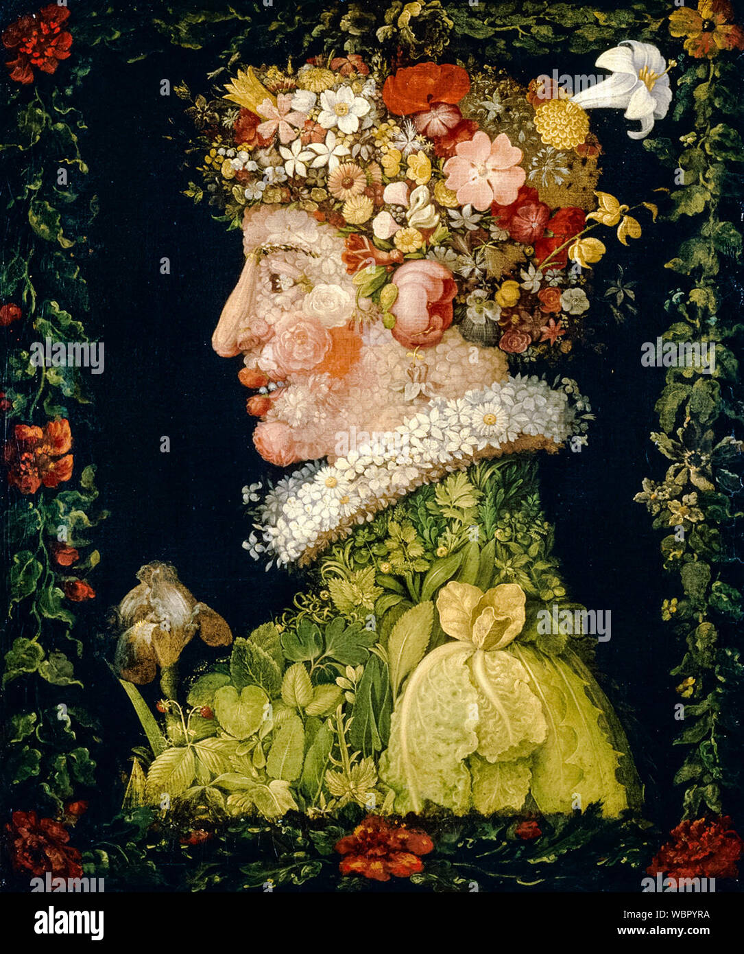 Giuseppe Arcimboldo, painting, Spring, (The Four Seasons), 1573 Stock Photo
