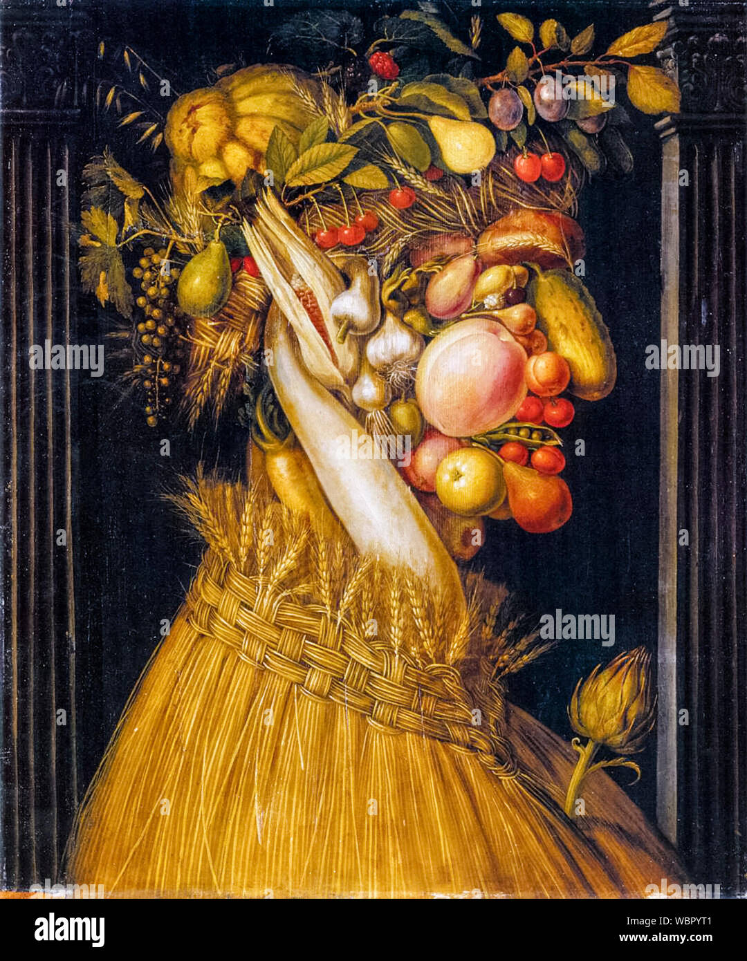 Giuseppe Arcimboldo, Allegory of Summer, painting, 1550-1593 Stock Photo