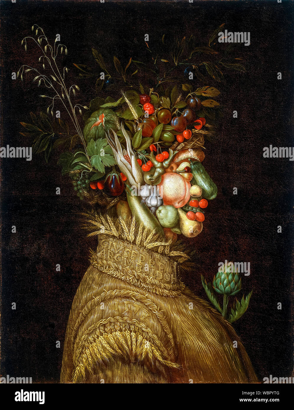 Giuseppe Arcimboldo, Summer, (The Four Seasons), painting, 1572 Stock Photo