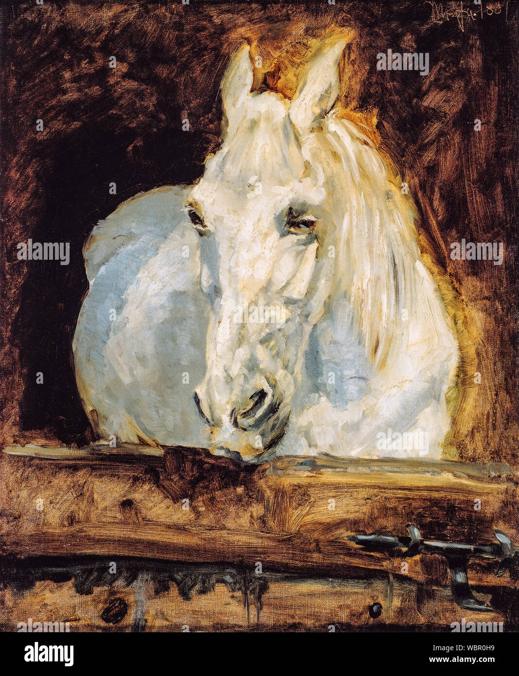 Henri de Toulouse Lautrec, The White Horse, 'Gazelle', painting, 1881 Stock Photo