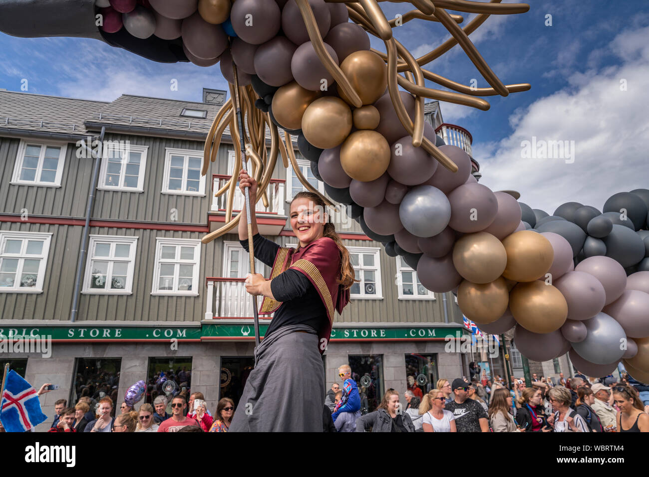 Parade, Iceland's Independence Day, Reykjavik, Iceland Stock Photo