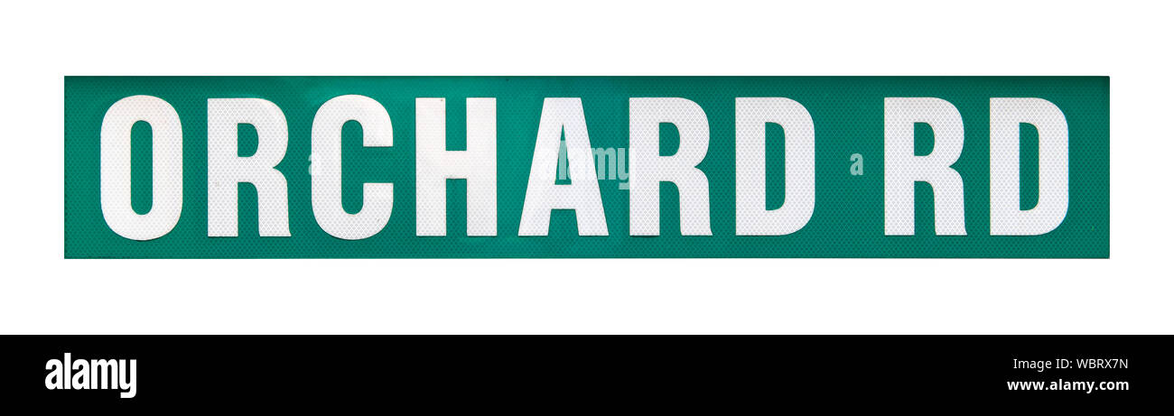 Street sign for Orchard Road, Singapore City, Singapore Stock Photo