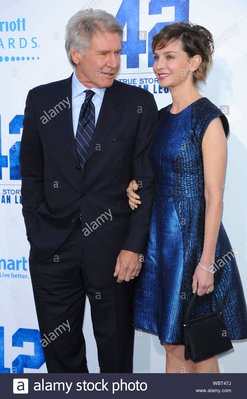 Hollywood Ca Calista Flockhart And Harrison Ford At The