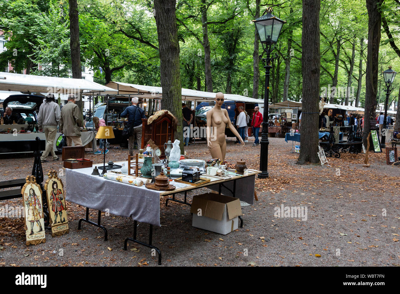 Art and antiques Market, Lange Voorhout, The Hague, Den Haag, South Holland, Netherlands, Europe Stock Photo
