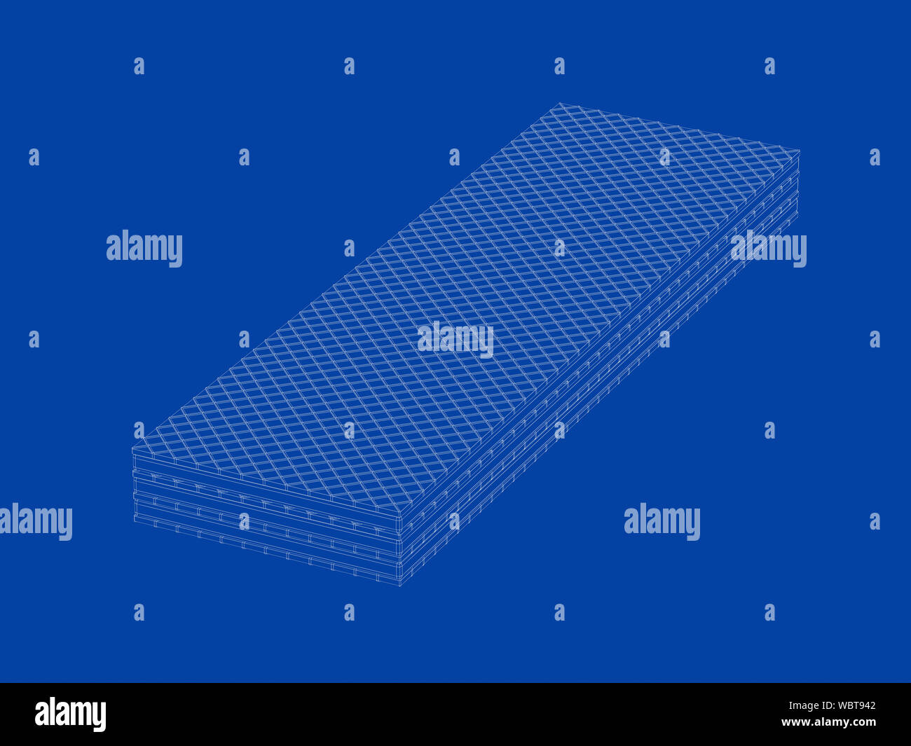 3d wireframe model of sweet wafer Stock Photo Alamy