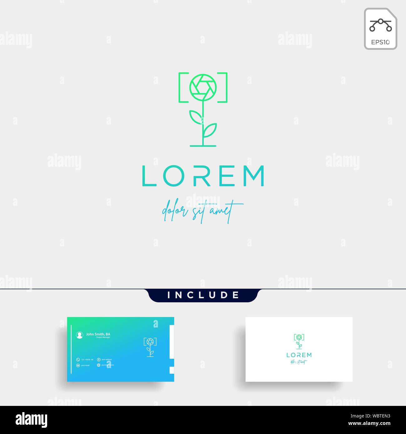 Camera Shutter Leaf Logo Design Vector Icon Stock Vector