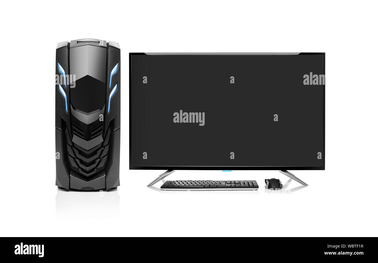 Desktop computer isolated Stock Photo Alamy