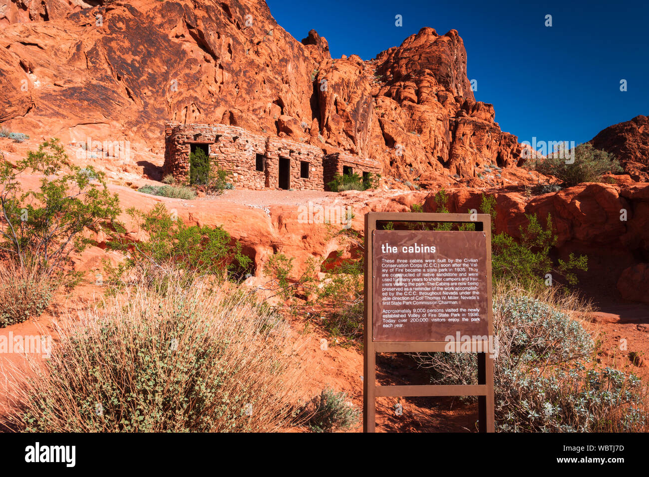 The Cabins Valley Of Fire State Park Nevada Usa Stock Photo