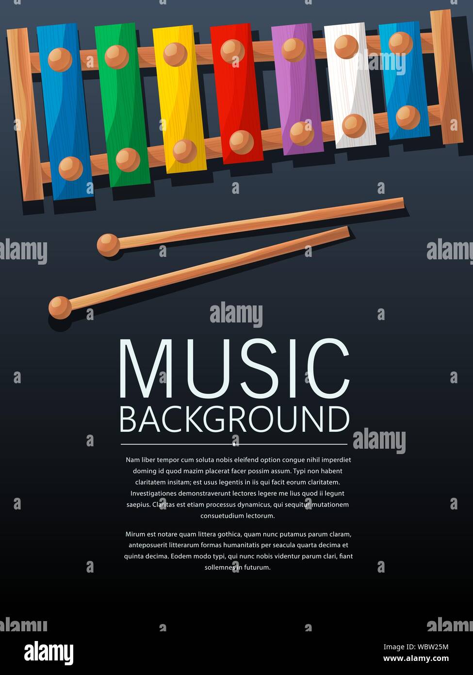 Xylophone music background, vector layout Stock Vector Image & Art Alamy