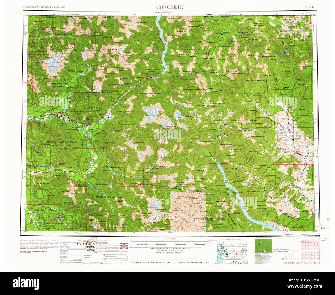 Concrete washington state map hi-res stock photography and images - Alamy