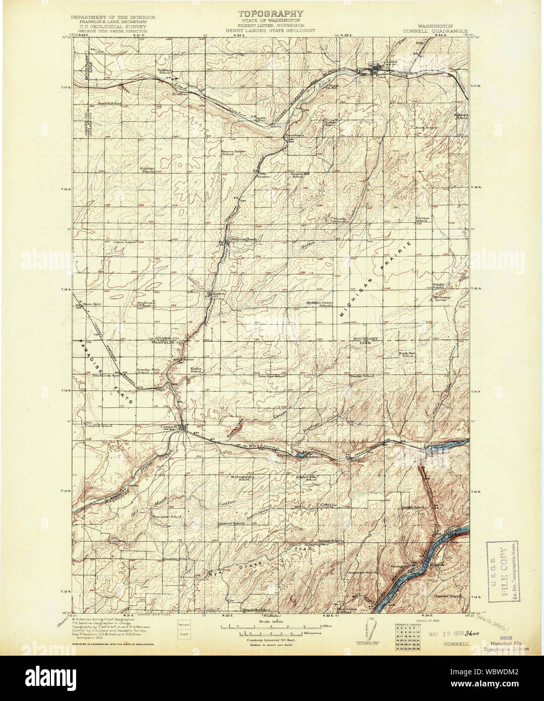 Connell washington state map hires stock photography and images Alamy