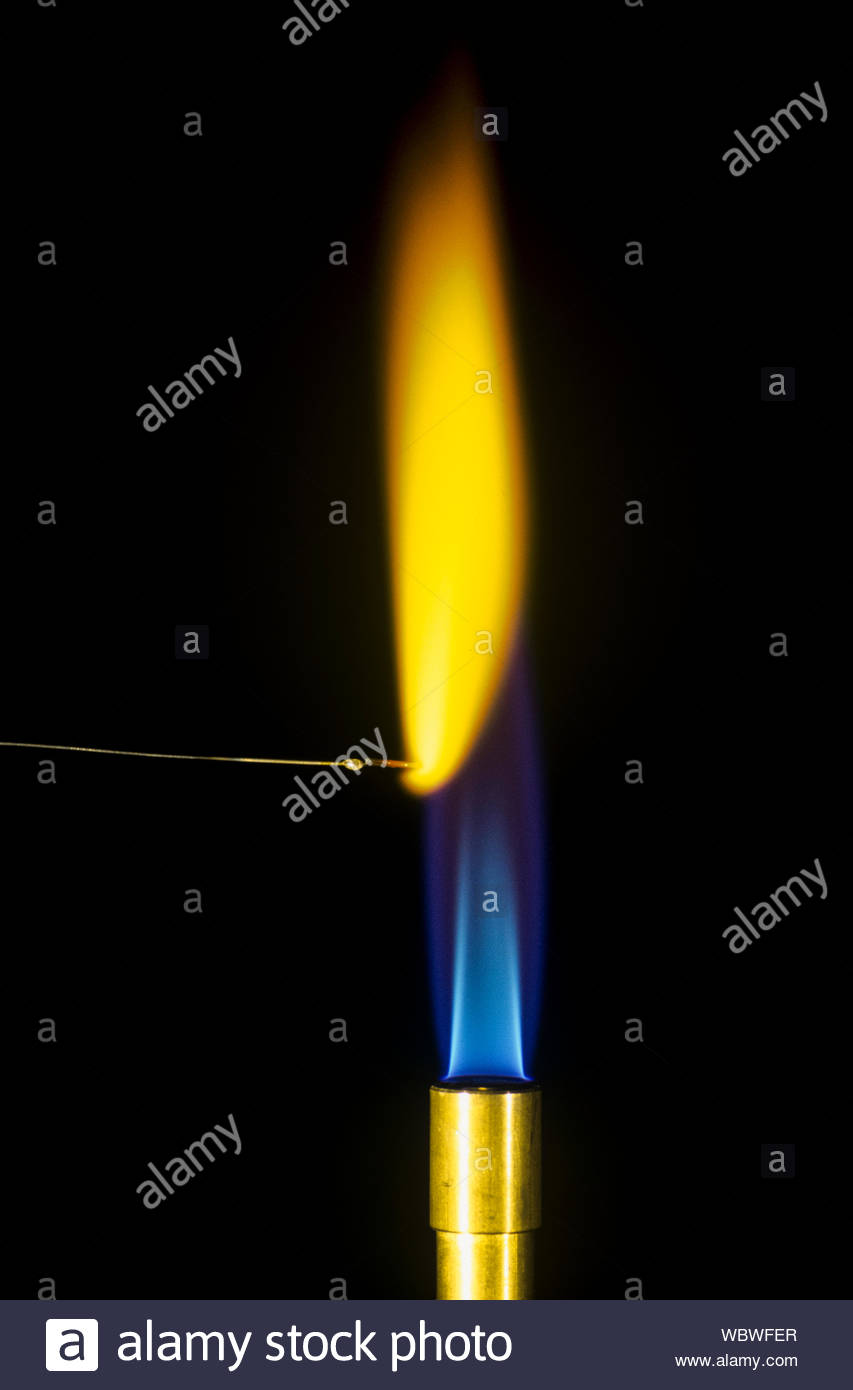 Flame Test Bunsen Burner Stock Photos & Flame Test Bunsen Burner Stock