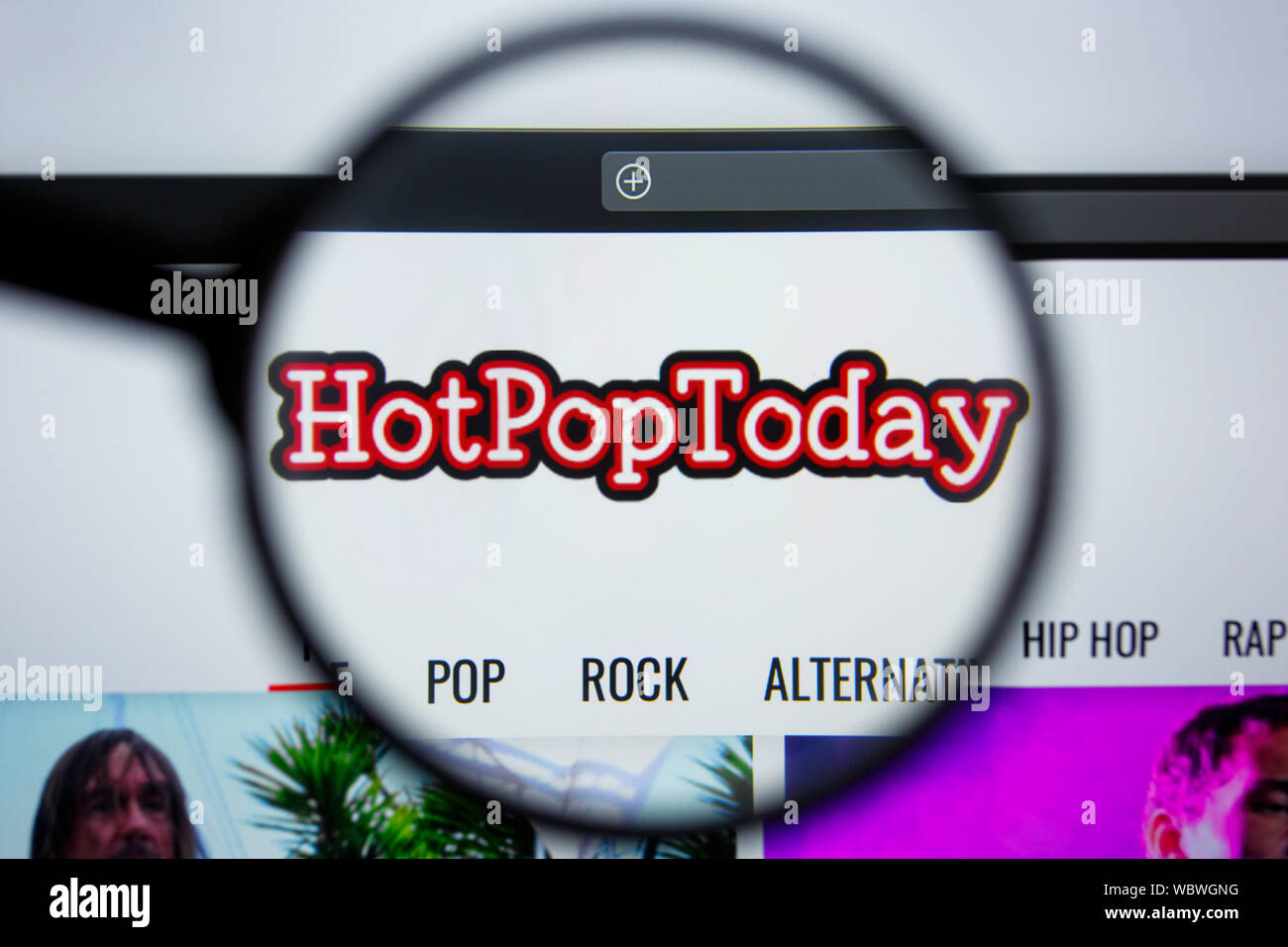 Los Angeles, California, USA - 21 Jule 2019: Illustrative Editorial of  HOTPOPTODAY.COM website homepage. HOT POP TODAY logo visible on display  screen Stock Photo - Alamy
