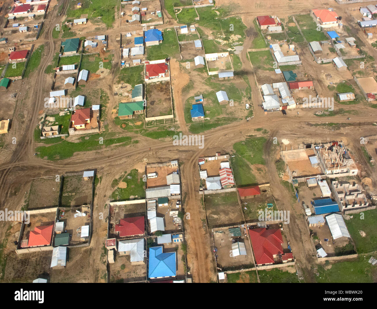 Aerial view of Juba, capital of South Sudan Stock Photo