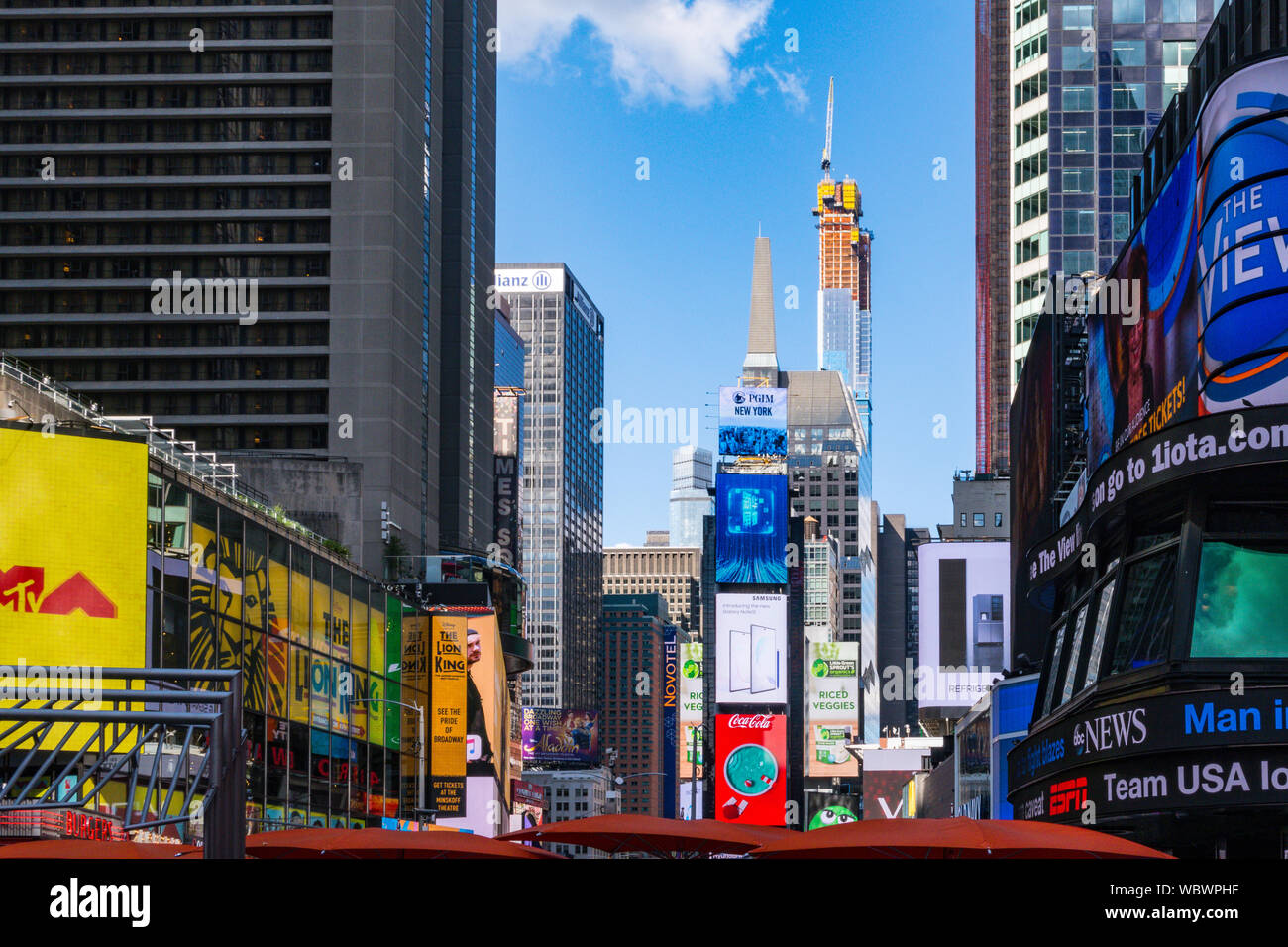 Times Square Advertising and Buildings, NYC Stock Photo