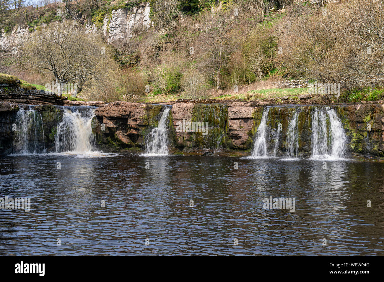 Wainwath Force waterfall in Swaledale Stock Photo