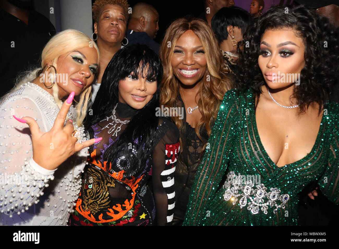 New York, NY, USA. 26th Aug, 2019. Madina Milana, Lil Kim, Mona Scott and Black Chyna at Missy Elliott's MTV Video Music Awards after party at the Missy Museum in New York City on August 26, 2019. Credit: Walik Goshorn/Media Punch/Alamy Live News Stock Photo