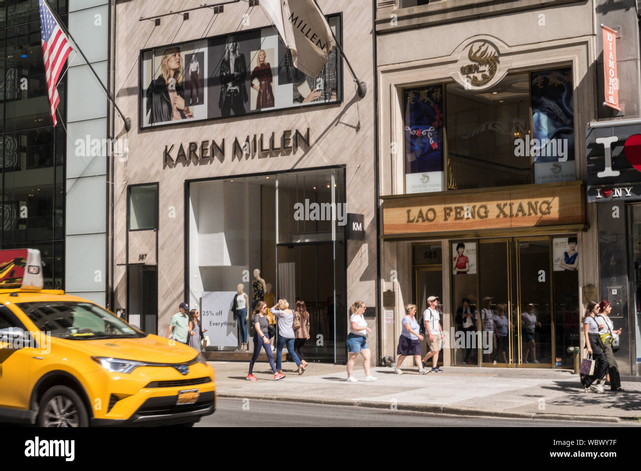 Storefronts on Fifth Avenue, NYC, USA Stock Photo