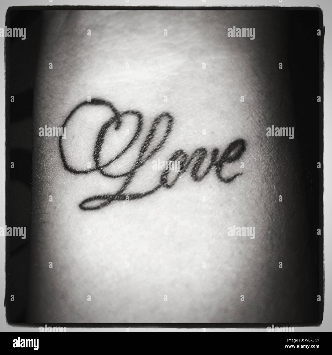 Word Tattoo High Resolution Stock Photography And Images Alamy