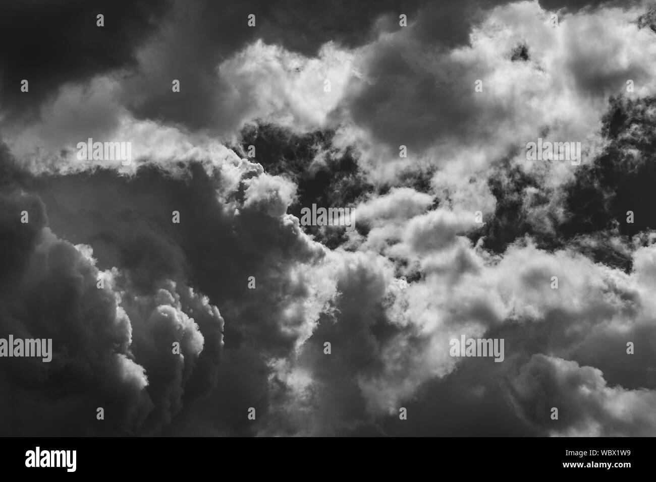 A black and white picture of dramatic clouds over Bratislava Stock ...