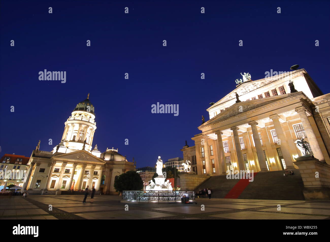 Gendarmenmarkt square plaza night cityscape Berlin Germany Stock Photo ...