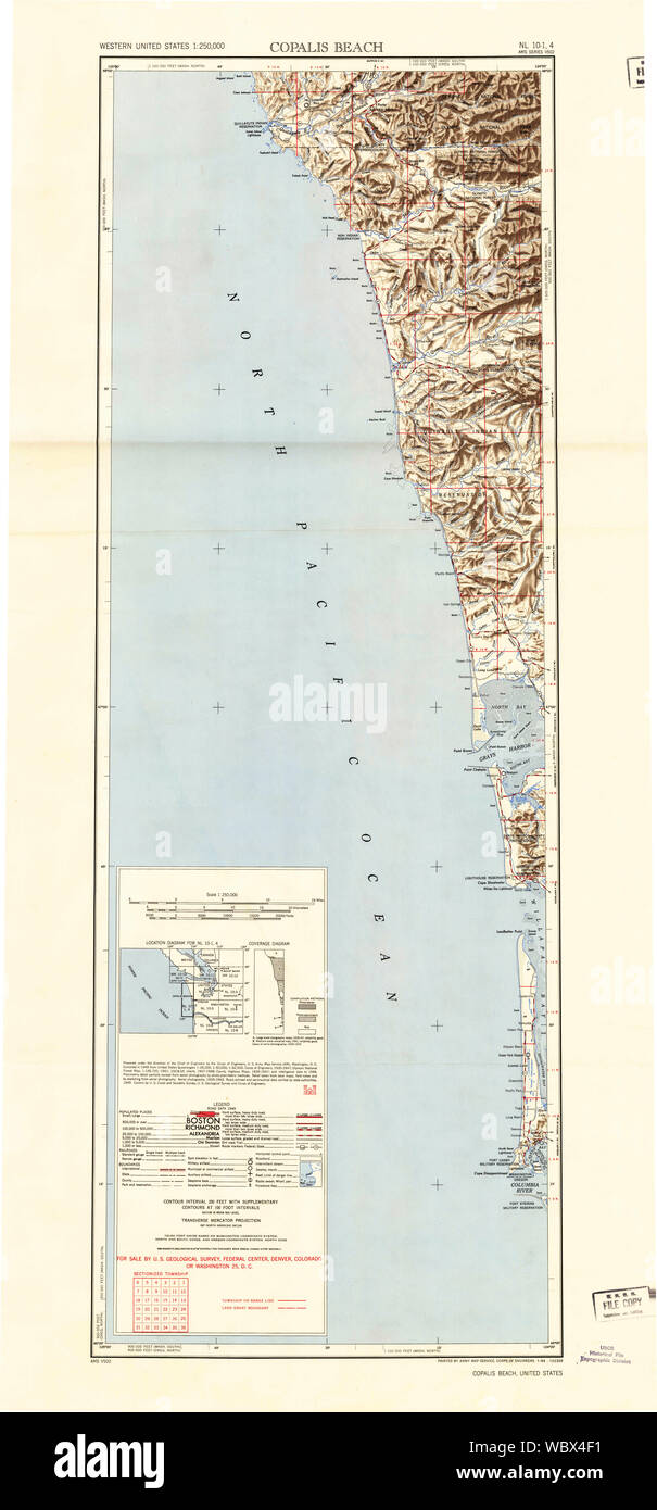 Map of copalis beach hires stock photography and images Alamy