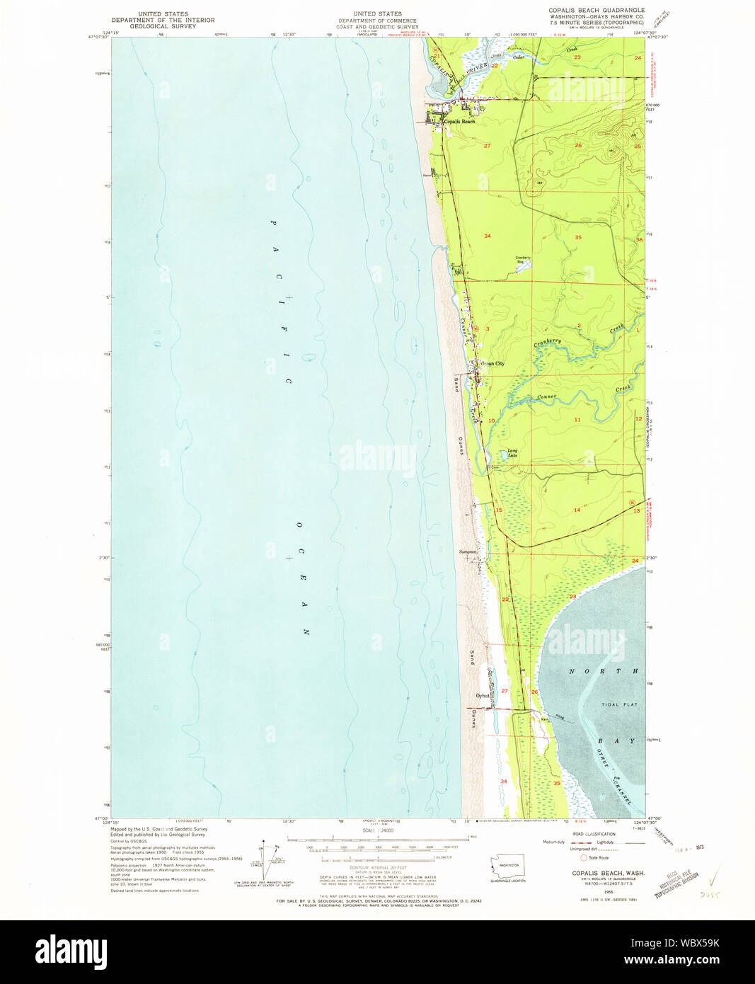 Copalis beach washington map Cut Out Stock Images & Pictures Alamy