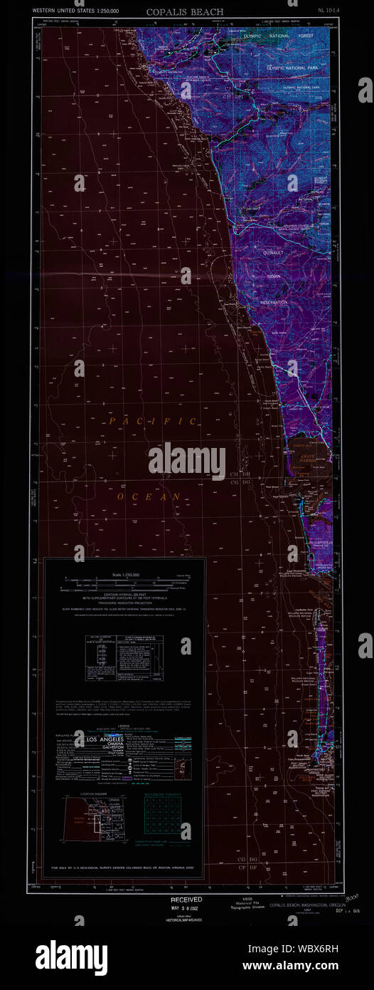 Copalis beach washington map hires stock photography and images Alamy