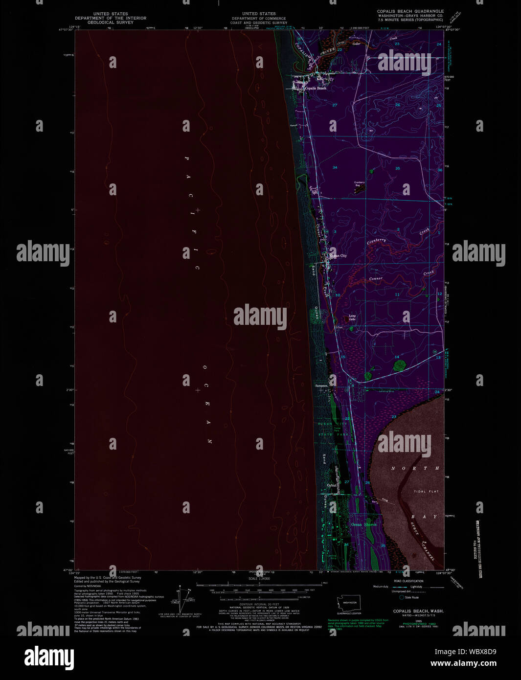 Copalis beach map hires stock photography and images Alamy