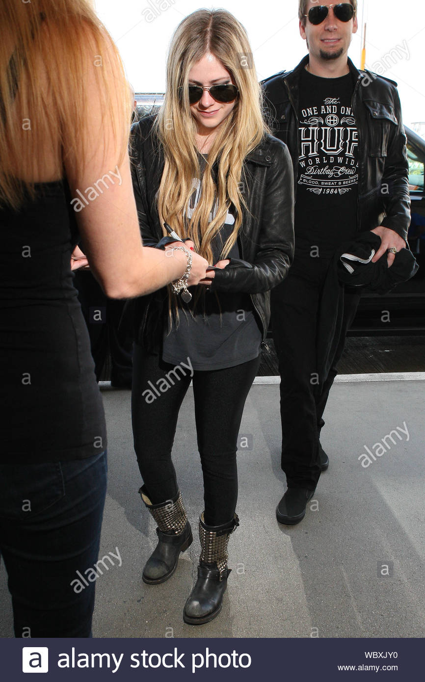 Los Angeles Ca Canadian Couple Avril Lavigne And Chad Kroeger