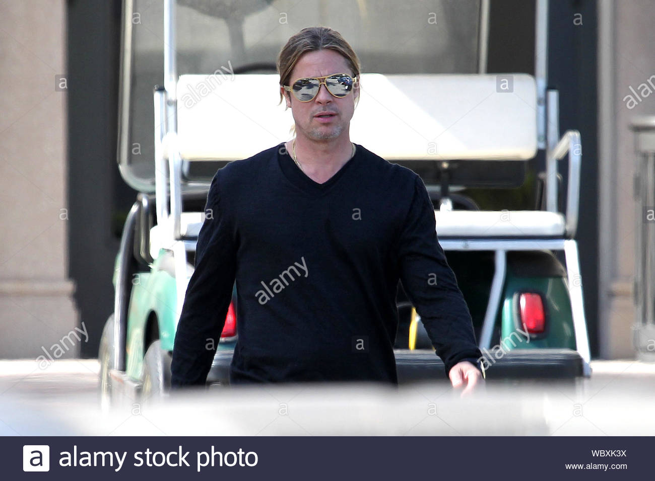 Los Angeles Ca Brad Pitt Makes A Visit To Paramount Studios