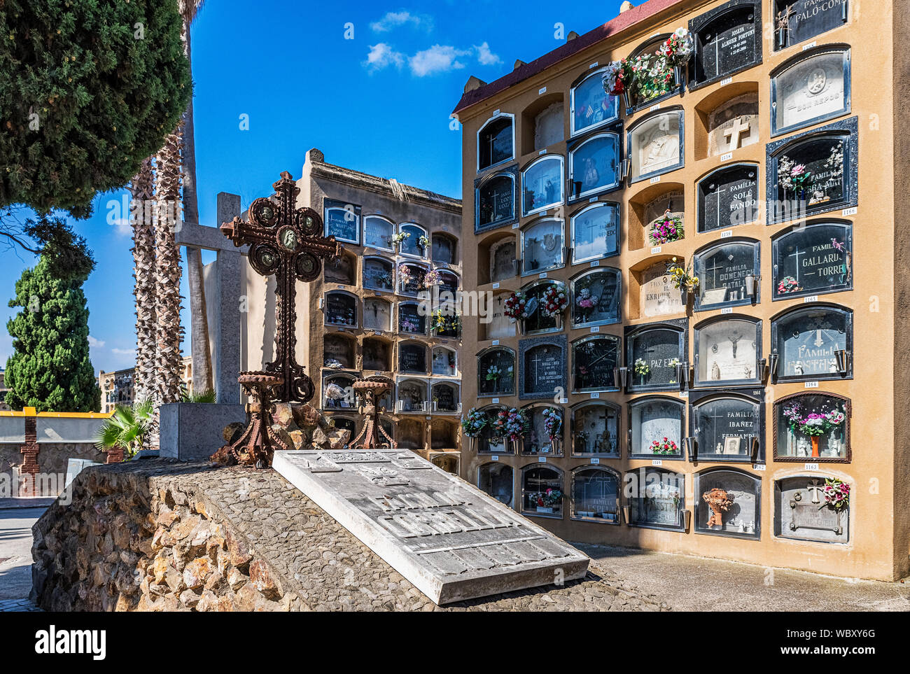 Cementeri Les Corts, Barcelona, Catalonia, Spain. Stock Photo