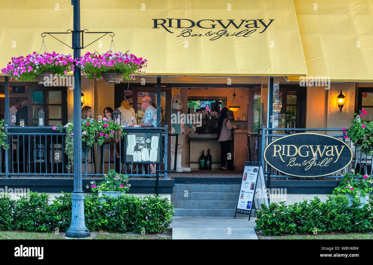 Ridgeway Bar & Grill restaurant, Old Naples, Florida, USA. Stock Photo