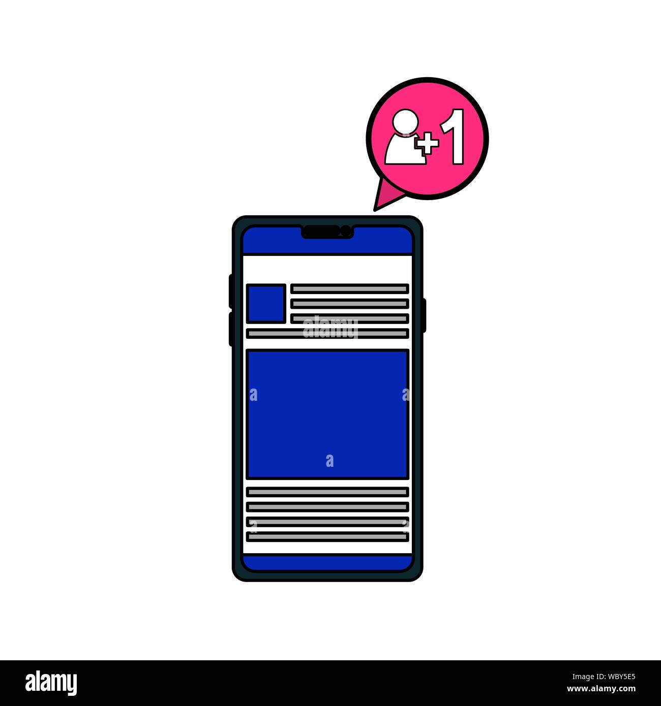 Isolated smartphone vector design Stock Vector