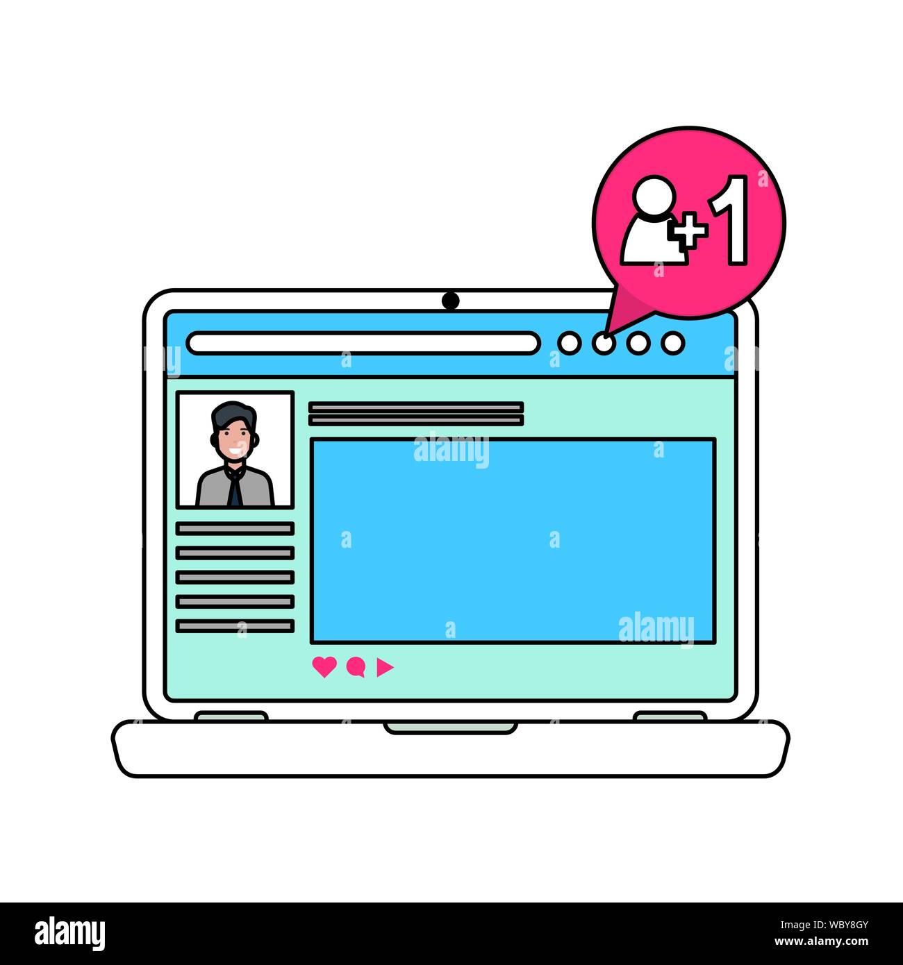 Isolated laptop vector design Stock Vector