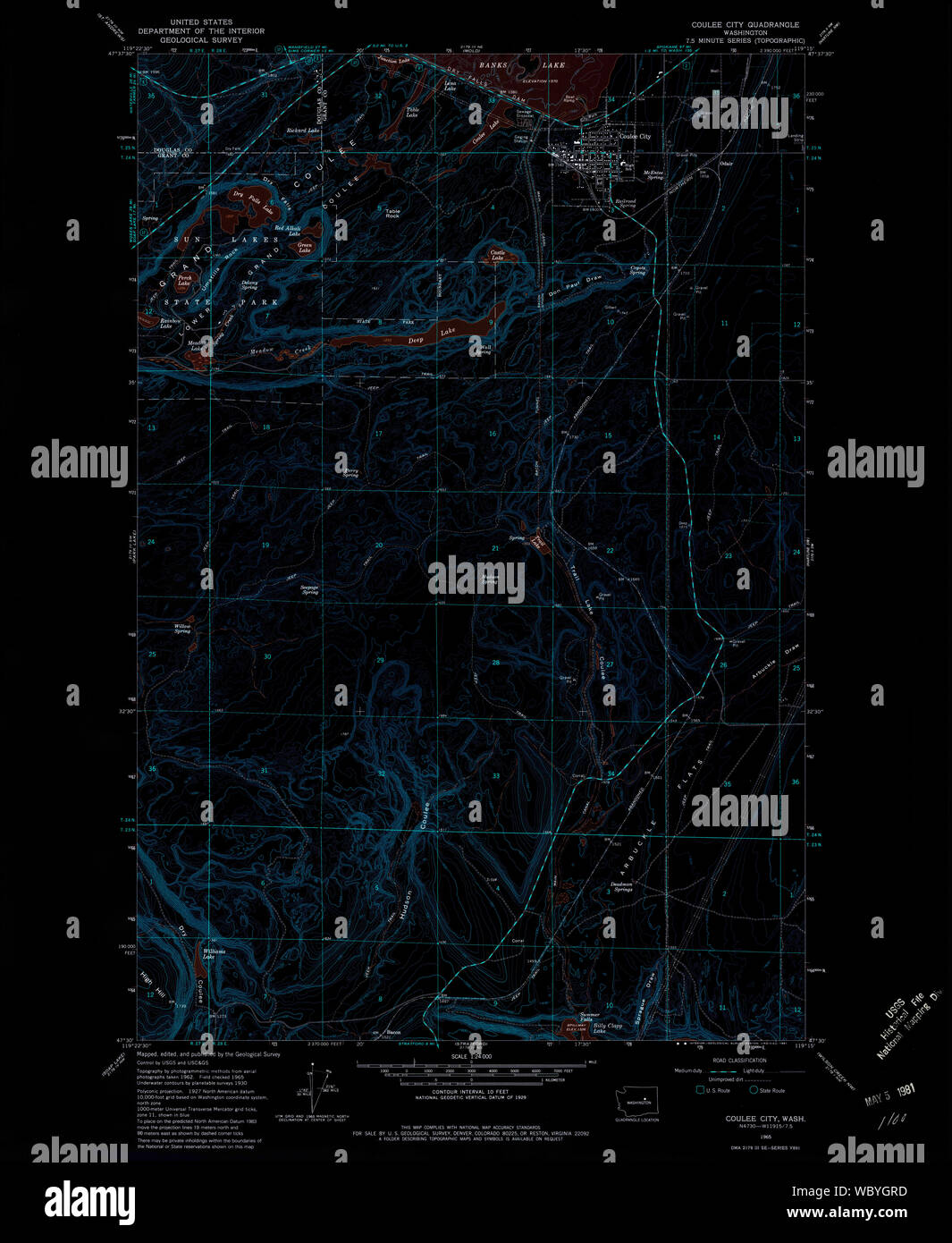 Map of coulee city hires stock photography and images Alamy