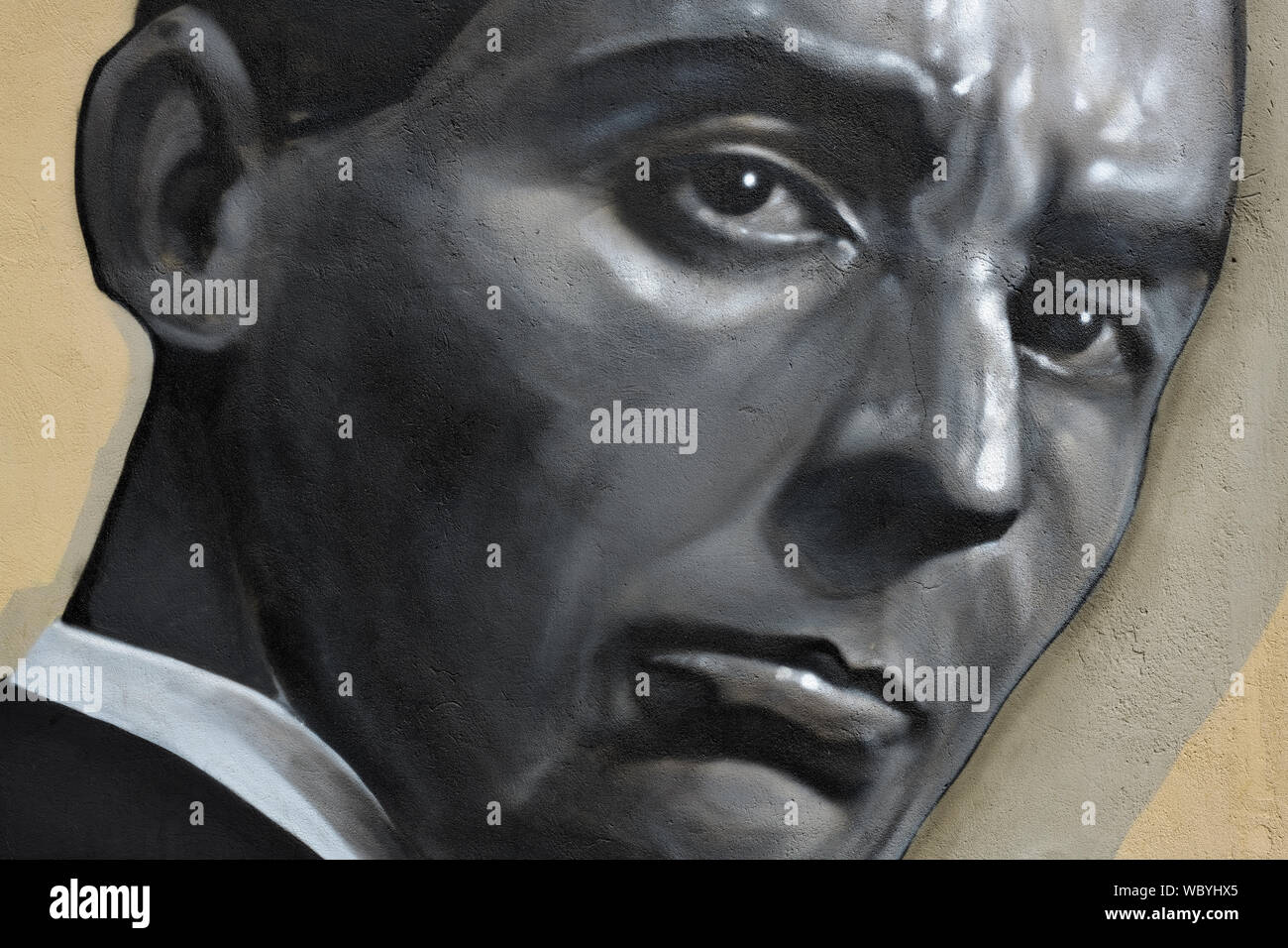 Umberto Boccioni wall portrait Stock Photo