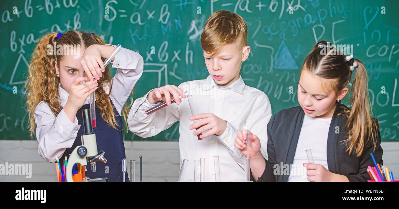 Science is worth exploring. Lab microscope and testing tubes. biology experiments with