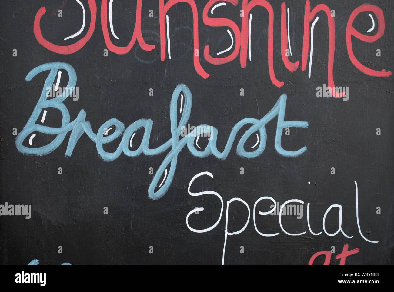 Bad spelling mistake on notice board English language Breakfast spelt