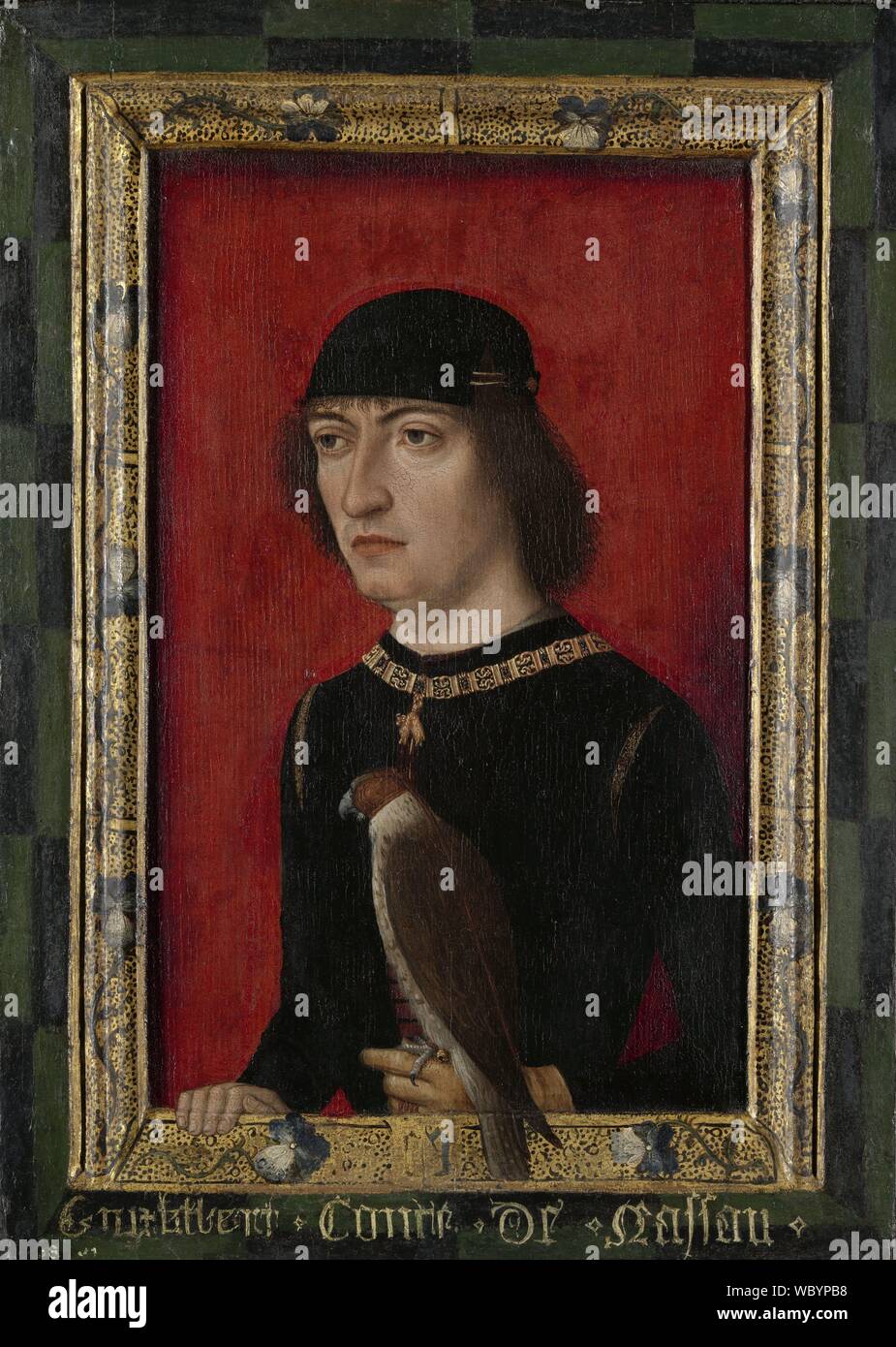 Portrait of Engelbert II, Count of Nassau, Master of the Portraits of Princes, c. 1480 - c. 1490.jpg - WBYPB8 Stock Photo