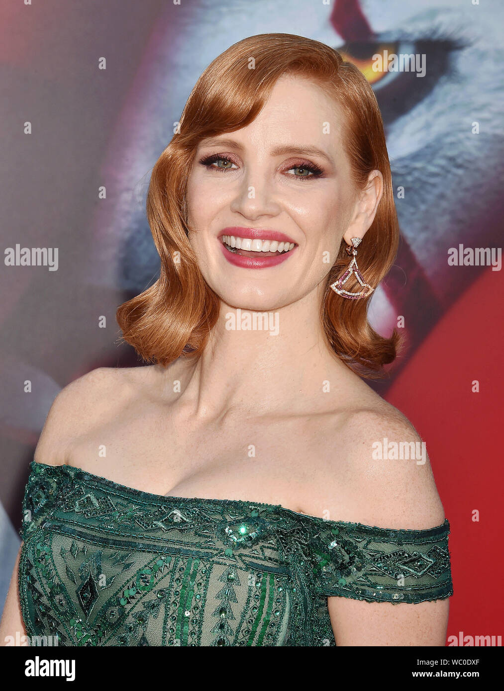 WESTWOOD, CA - AUGUST 26: Jessica Chastain attends the Premiere of
