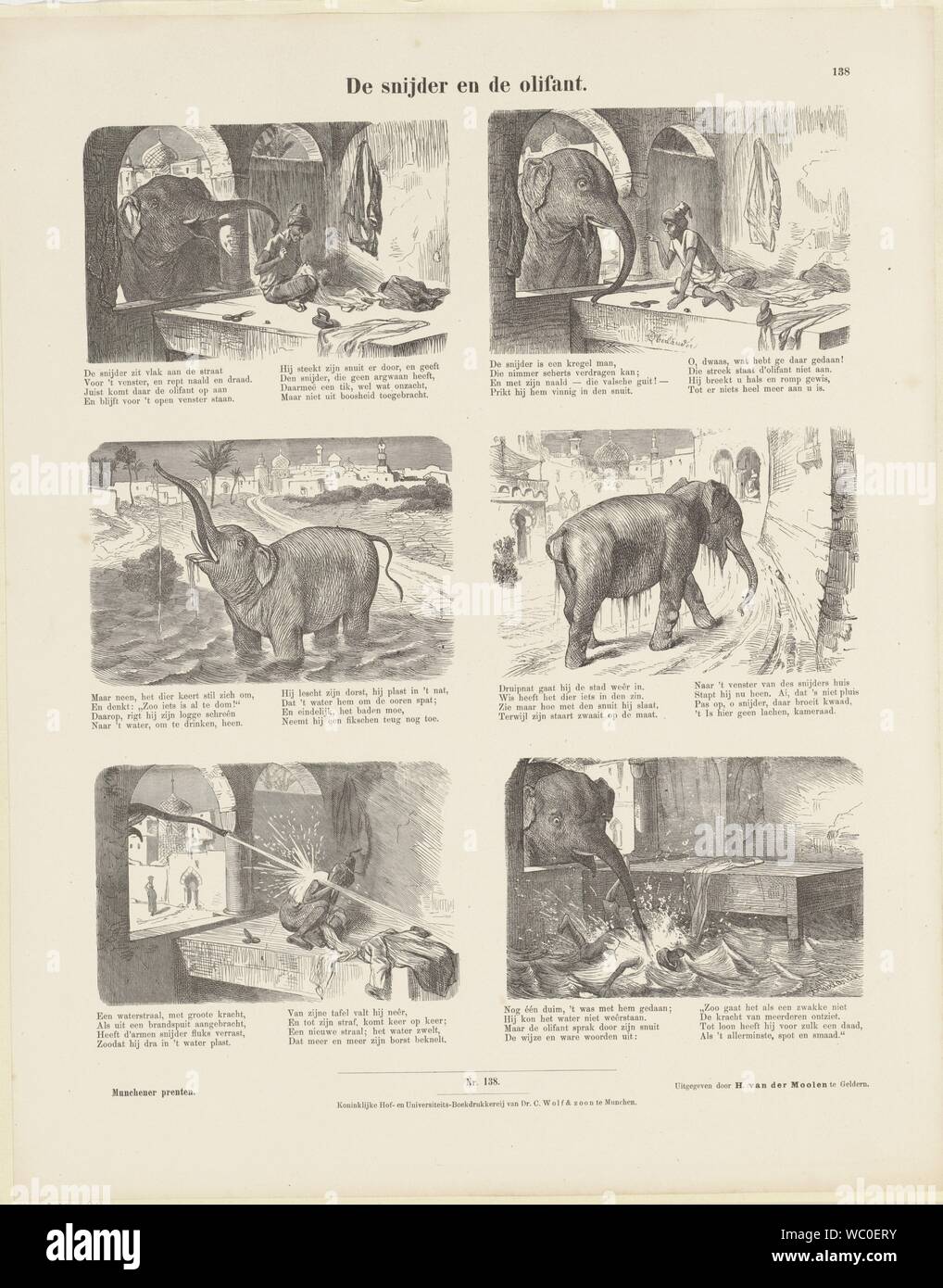 The Cutter and the Elephant, Adam Adolf Oberlnder, 1843 - c 1920.jpg Stock  Photo - Alamy